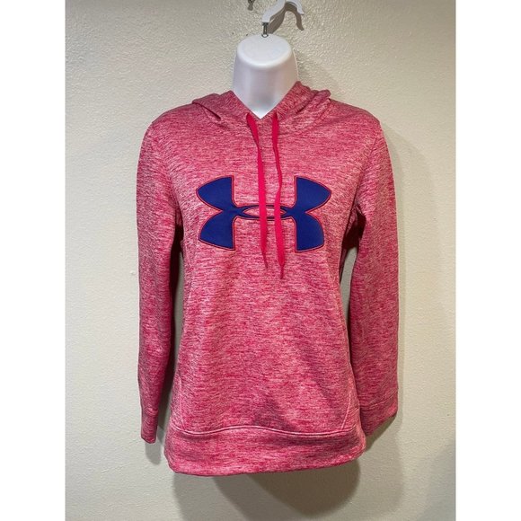 Under Armour XS Big Logo Space Dye Fleece Hoodie Sweatshirt - Picture 1 of 7